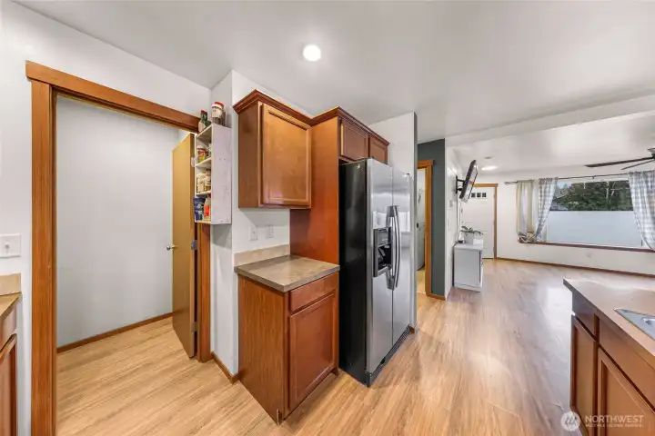 Kitchen and walk in pantry