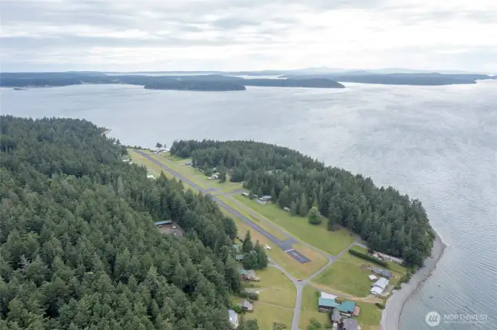 fly in via the island's private airstrip