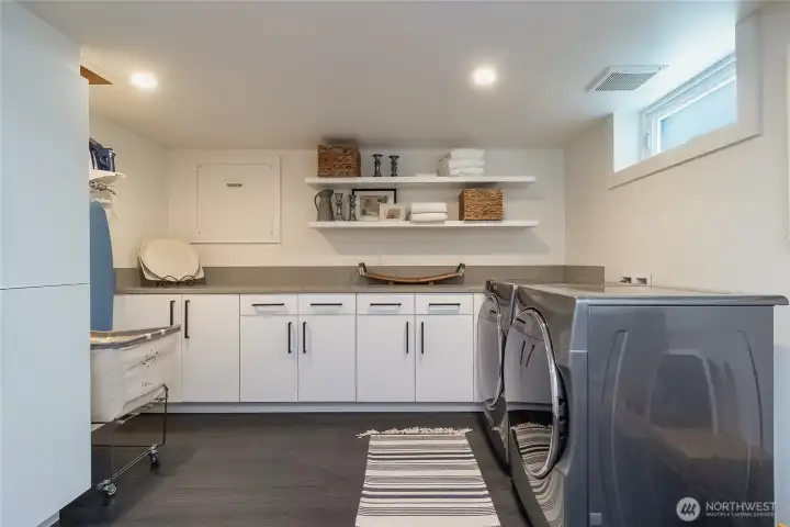 Lower Level Laundry with sink