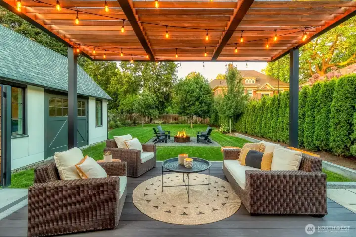 Deck off the back of the home