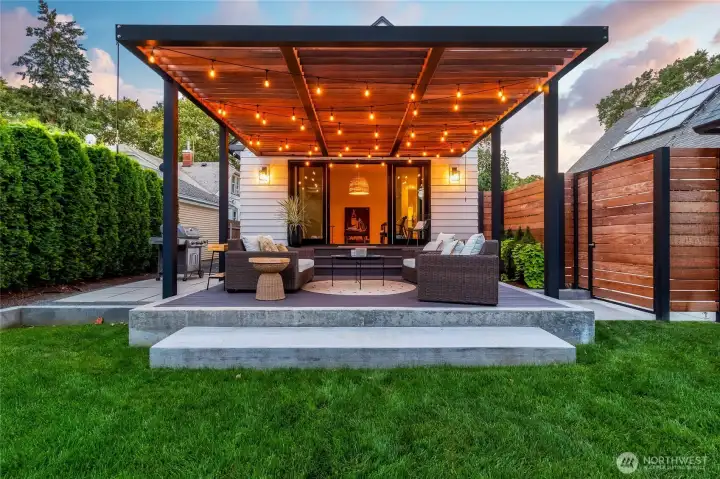 Deck off the back of the home