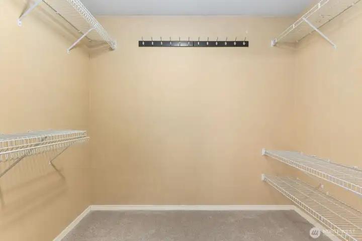Large walk-in closet in the primary suite.