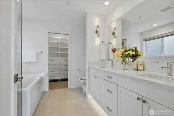 Closet with organizers