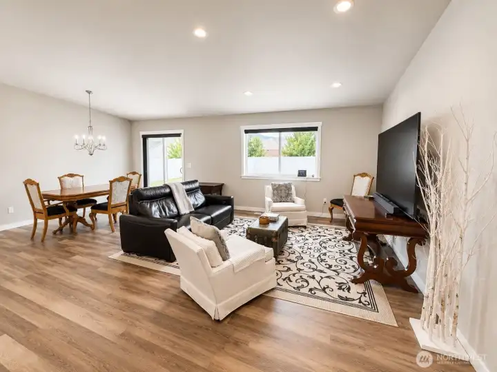 Living room into Dining