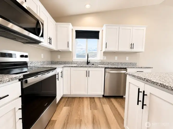 Kitchen with Mountain Views from window