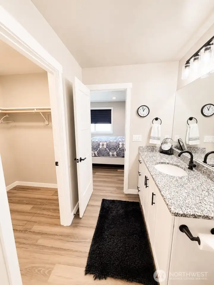 Primary Bath with spacious walk in closet
