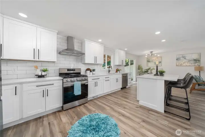 All new Shaker Cabinets, Quartz countertops, Kohler Fixtures