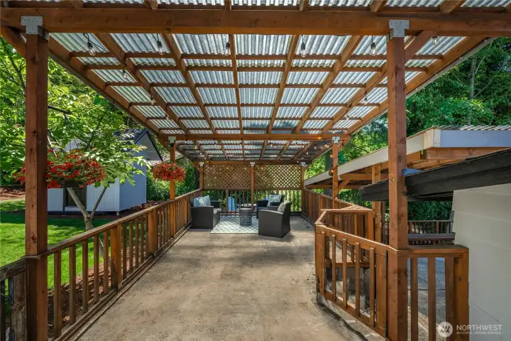 LOVE this expansive covered patio.  Great for entertaining in all Seasons or simply enjoying a quiet evening with a good book.