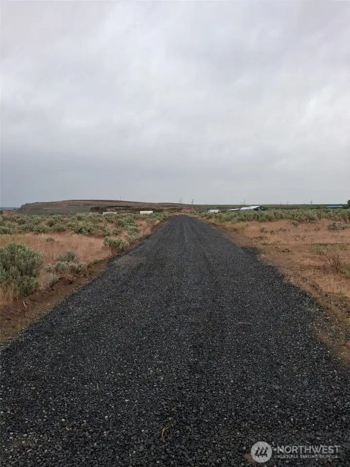 Gravel road to property