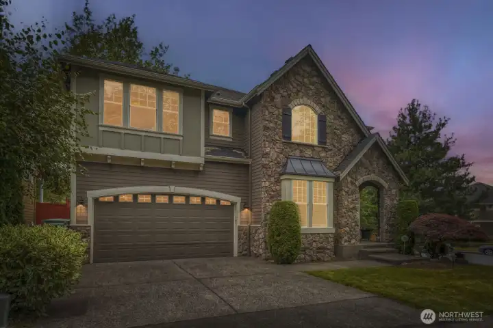 Twilight Front of Home