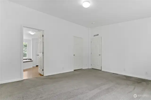 Primary bedroom with bathroom.