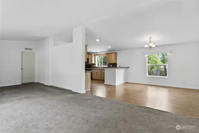 Open floor plan.