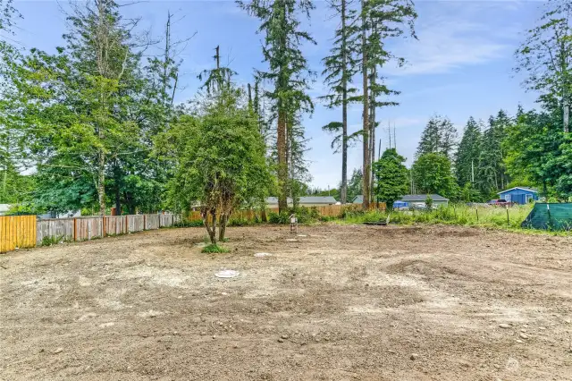 Backyard waiting for your personal touch.