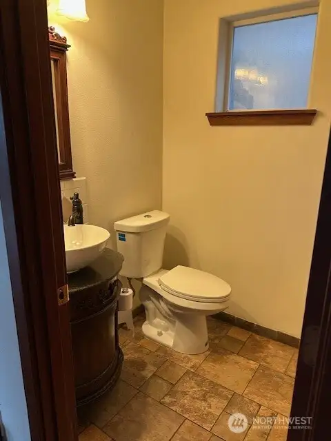 The half bath in the main living floor