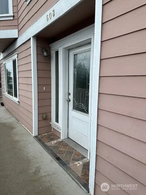 Front entry which faces west
