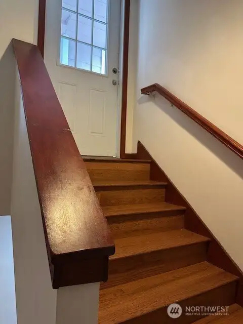 Stairs to the top floor deck area