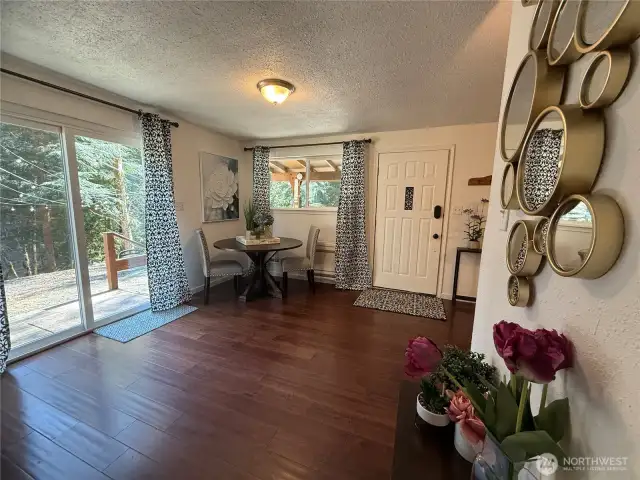Plenty of space to entertain and slider adds a lot of natural light.
