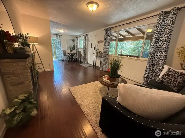 Natural lighting throughout and beautiful view of property.