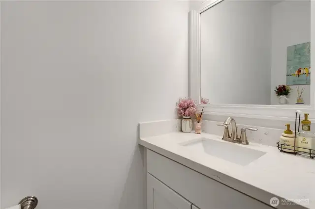 powder room on main floor.