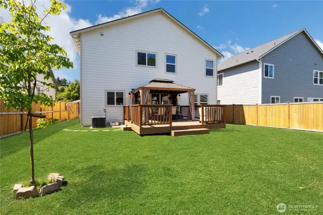 Large back yard.