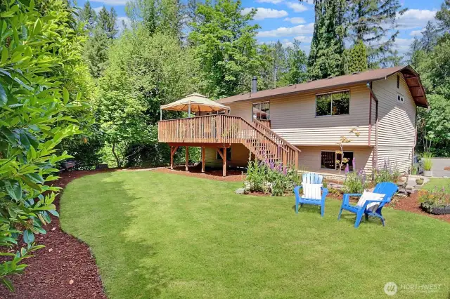 Large, private backyard