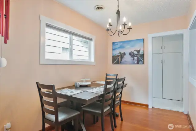 Dining area adjacent to the kitchen