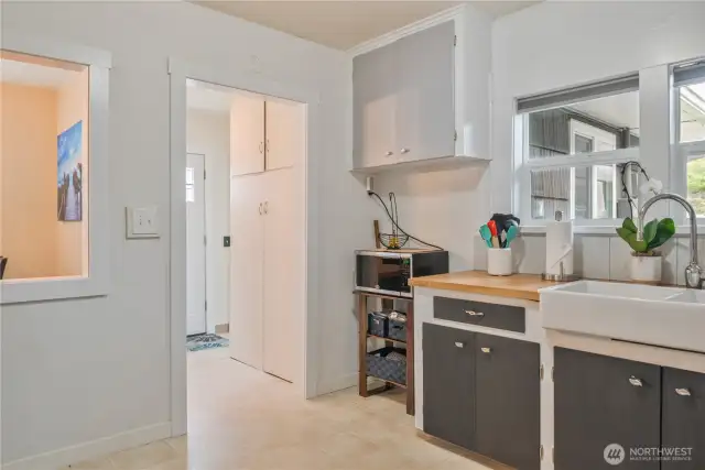 Pantry is in the hallway