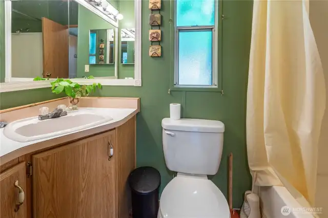 One bathroom