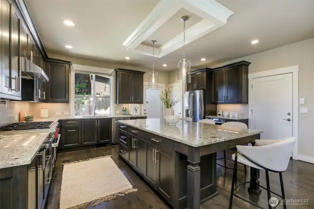 Open huge island kitchen