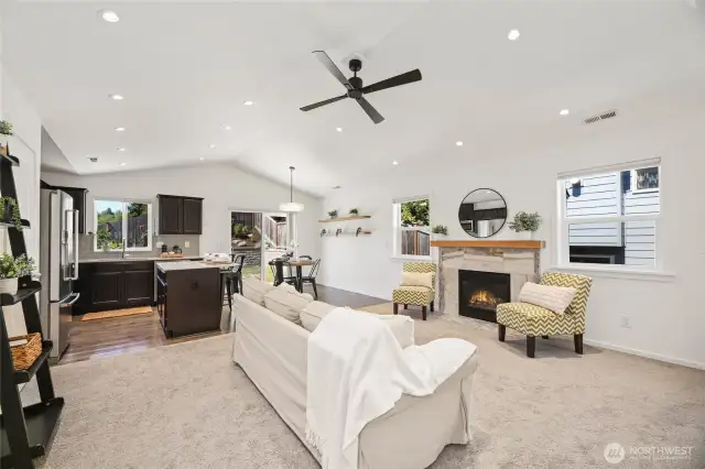 Open Lay out is perfect. iving Room features gas fireplace.