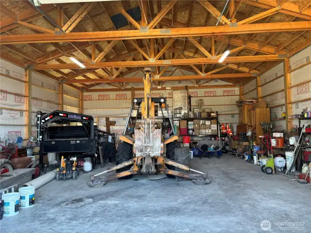 Tons of storage inside this shop.