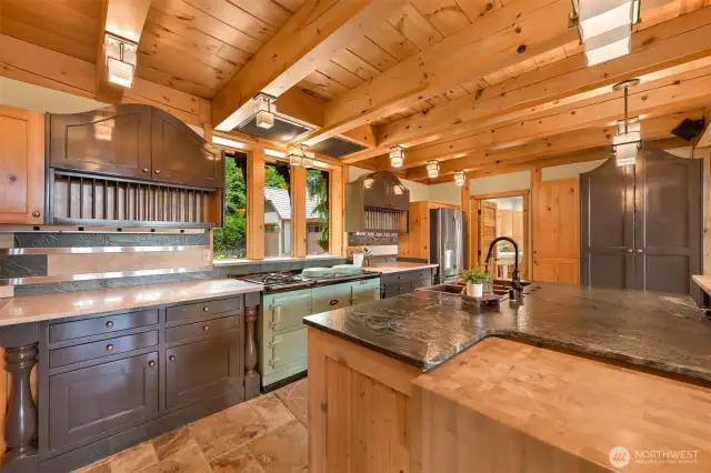 Custom kitchen with Aga stove
