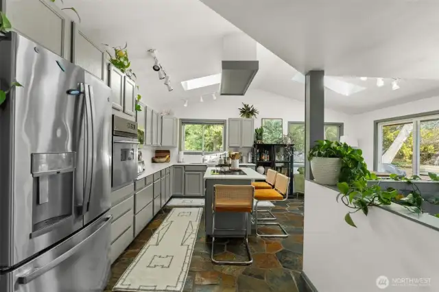 kitchen and dining area