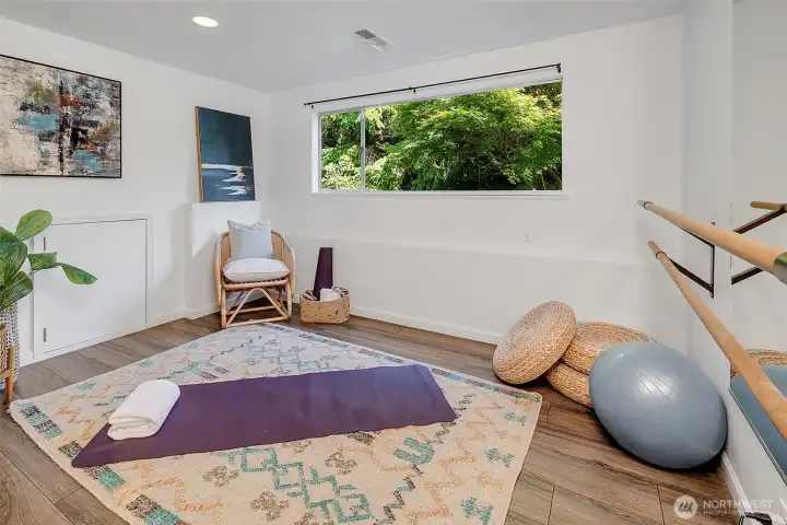 Flex room on lower level.