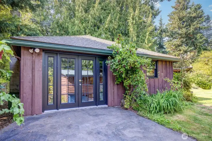 The shop, this was the original house on this property and turned into a dream for projects.