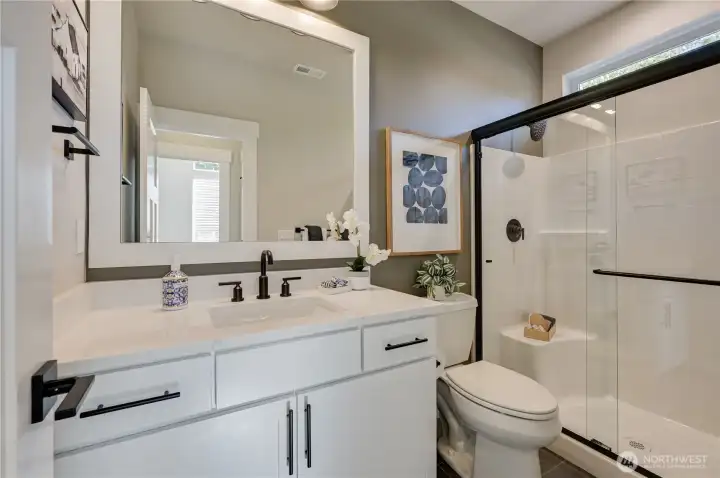 Photos of furnished model home on Lot 18 of same plan. No two homes are alike. Color selections and details will vary. Ask for details