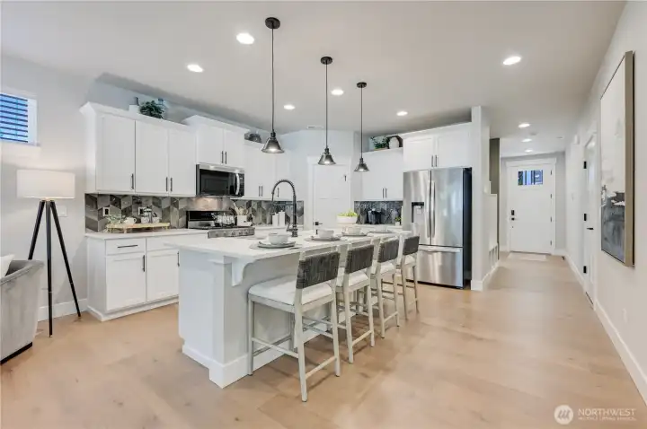 Photos of furnished model home on Lot 18 of same plan. No two homes are alike. Color selections and details will vary. Ask for details