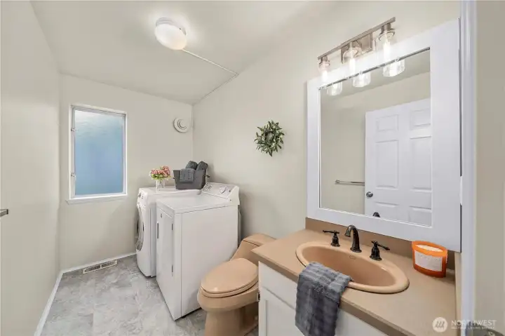 Half Bath & Laundry on the lower level