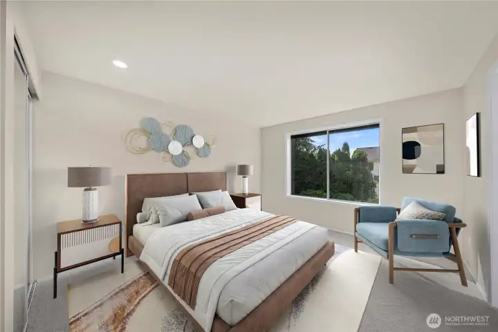 Virtually staged - Primary Bedroom