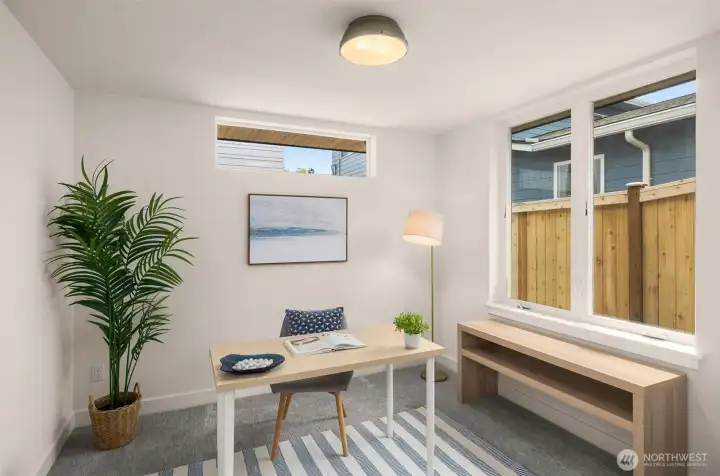 Additionally on the ground level there is a flex space. Home office, gym or another bedroom- the choice is yours.