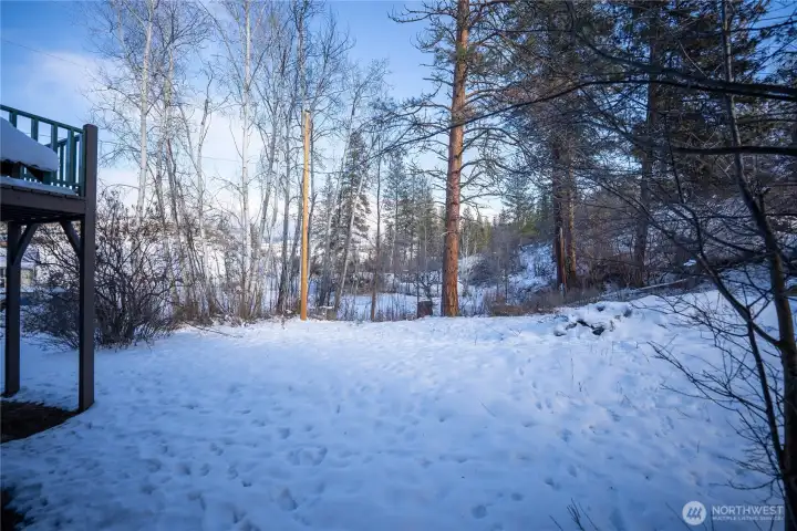 Private backyard w/ room to play, relax & listen to the birds