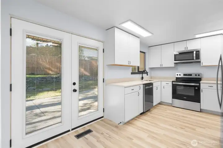 French doors to your backyard oasis.