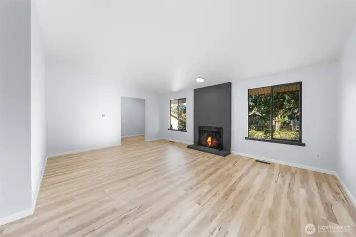 This is from the dining room.  There is so much natural light in this room.  Enough to light up the whole main floor.