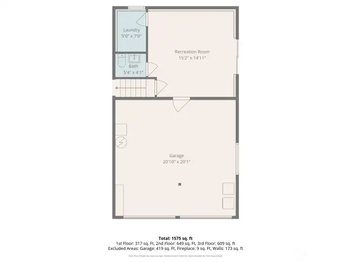 This is the daylight basement and garage.