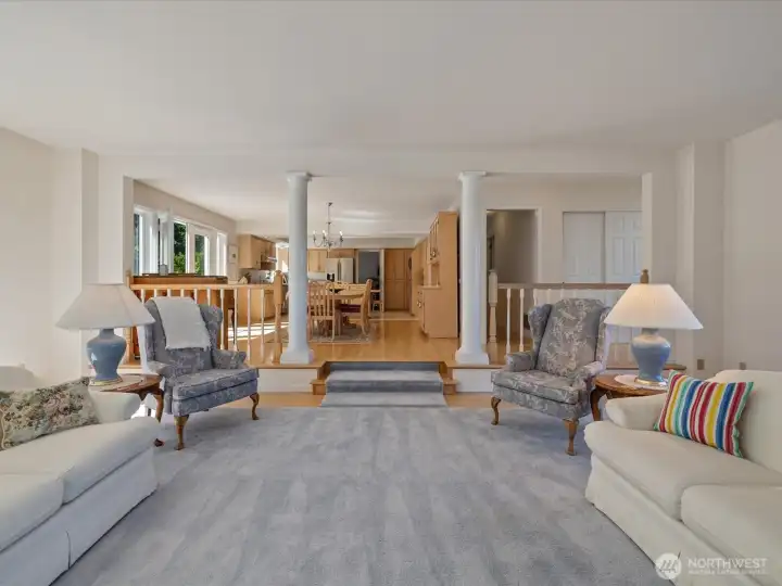 Living Room opens into Dining & Kitchen.