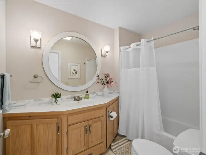 3 full Bathrooms - 1 on Main floor & 2 Upstairs.