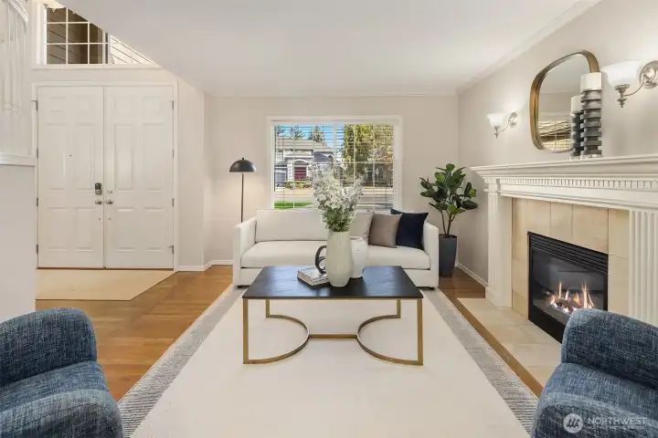 Both the living room and family room boast fireplaces.