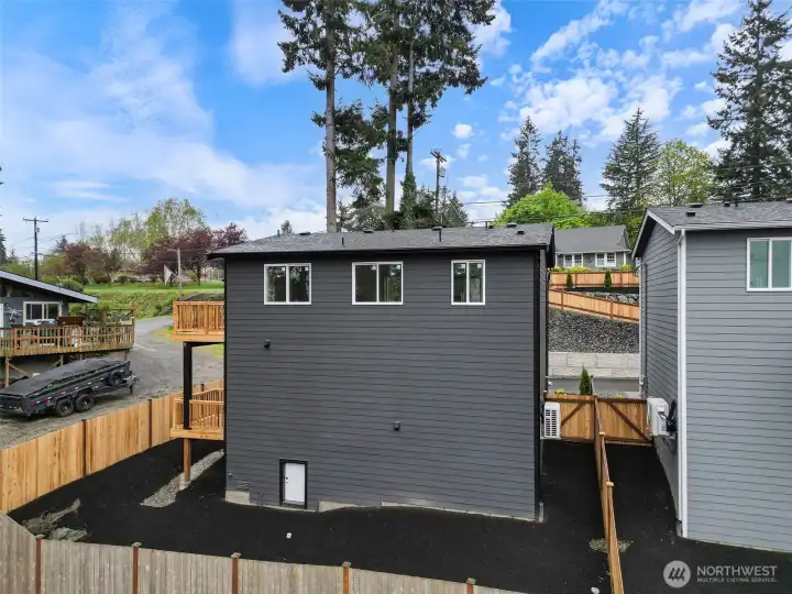 yard is fully fenced.