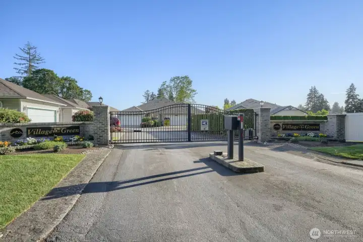 Village on the Green gated community only has 12 buildings. It's tucked away and in a serene setting.