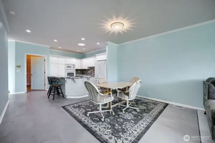 Formal Dining, all new flooring, high end luxury vinyl plank.
